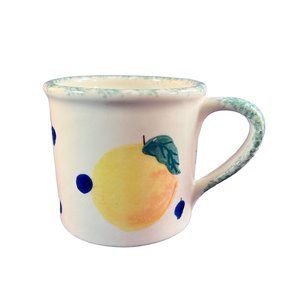 Hartstone Pottery Fruit Salad Coffee Mug Peach Pear Blueberries Cherries